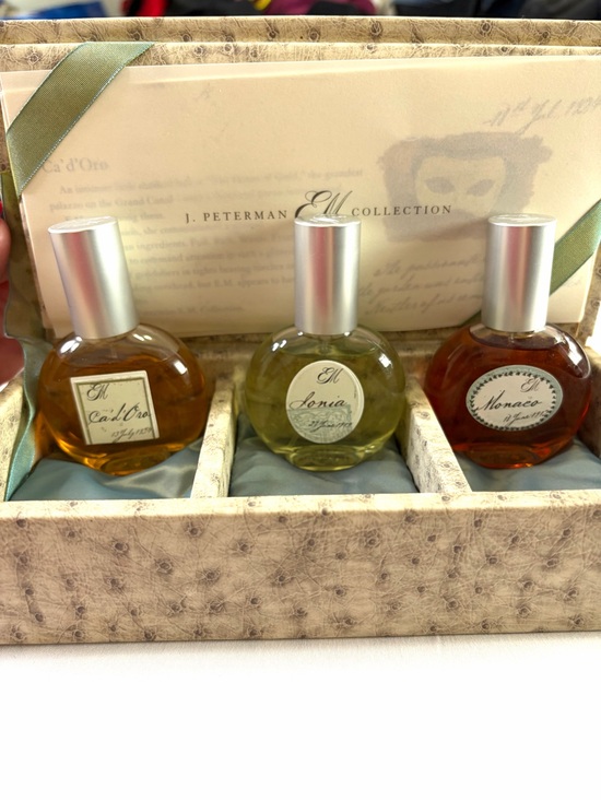 J. Peterman Other - J. Peterman discontinued rare 3 pc set fragrance Ca’ d’ Oro Monaco Sonia bottles
